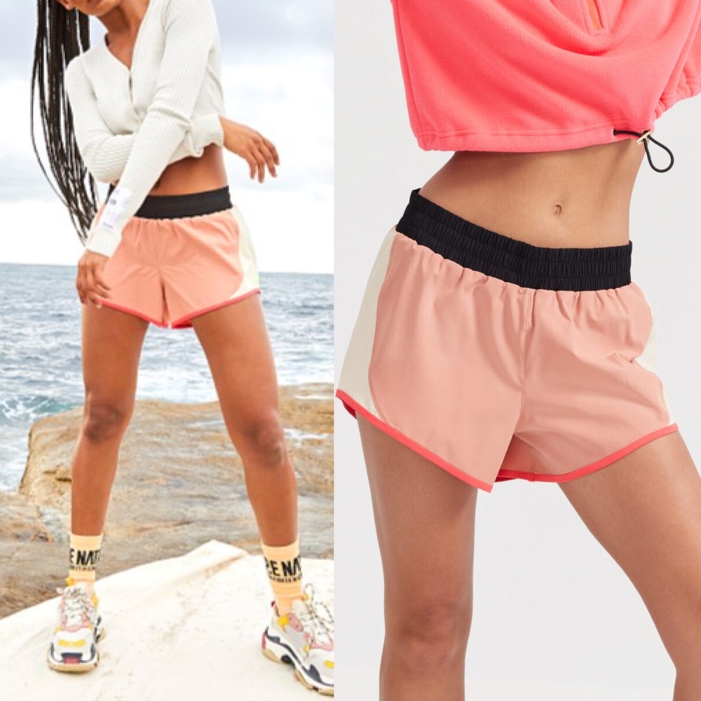 PE NATION Diamond Press Short Coral Size Small